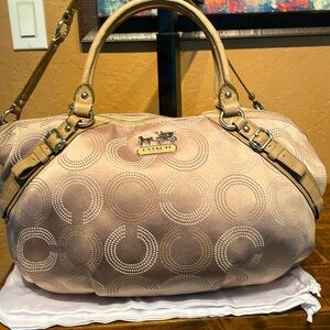 Coach Madison Sophia OP Art Dotted Satchel/Shoulder Bag EUC w/dust bag